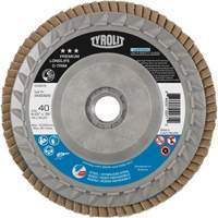 Disque &agrave; lamelles Long Life C-Trim, 4-1/2" x 5/8"-11, Type 27, Grain 40, Alumine de zirconium Maritime Industrial Rubber