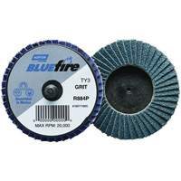 R884P BlueFire&reg; Mini Flap Disc, 3" x Type 27, P40 Grit, Zirconia Alumina Maritime Industrial Rubber
