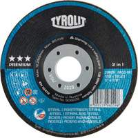 Meule &agrave; moyeu d&eacute;port&eacute; Rondeller, 4-1/2", 36 Grain, 7/8", 13 300 Tr/min, Type 29 Maritime Industrial Rubber