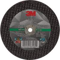 Silver Cut-Off Wheel, 4" x 0.04", 1/4"-28 Arbor, Type 1, Ceramic, 19100 RPM Maritime Industrial Rubber
