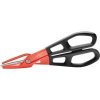 Cisaille d'&eacute;tain en aluminium dentel&eacute; de 13" avec poign&eacute;e tremp&eacute;e, Longueur de coupe de 3", Coupe Droit Maritime Industrial Rubber