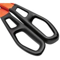 Cisaille d'&eacute;tain en aluminium dentel&eacute; de 13" avec poign&eacute;e tremp&eacute;e, Longueur de coupe de 3", Coupe Droit Maritime Industrial Rubber