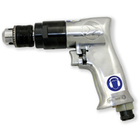 ADX380R Perceuse pneumatique r&eacute;versible, 4 pi³/min, 1/4" NPT, 86,8 dBA, 3/8" mandrin, Avec cl&eacute; Maritime Industrial Rubber