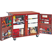 Rolling Work Bench, 43-7/8" W x 38-1/2" H x 26-7/8" D, 21.7 Cubic Feet Capacity Maritime Industrial Rubber