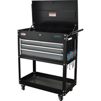 Chariot utilitaire, 4 tiroirs, 18" lo x 33" la x 39" h, Noir Maritime Industrial Rubber