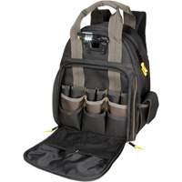 Techgear 53-Pocket Tool Backpack, 16" L x 13-1/4" W, Black, Polyester Maritime Industrial Rubber