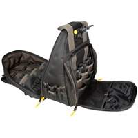 Techgear 53-Pocket Tool Backpack, 16" L x 13-1/4" W, Black, Polyester Maritime Industrial Rubber