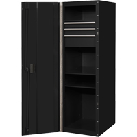 Armoire lat&eacute;rale s&eacute;rie RX, 3 tiroirs, 19" la x 25" p x 61" h, Noir Maritime Industrial Rubber