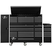Armoire lat&eacute;rale s&eacute;rie RX, 3 tiroirs, 19" la x 25" p x 61" h, Noir Maritime Industrial Rubber