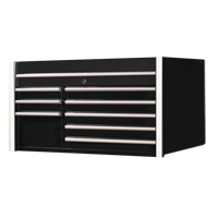 RX Series Tool Chest, 41" W, 8 Drawers, Black Maritime Industrial Rubber