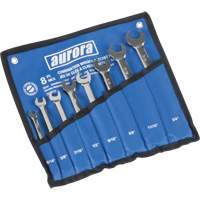Fixed Head Wrench Set, Combination, 8 Pieces, Imperial Maritime Industrial Rubber