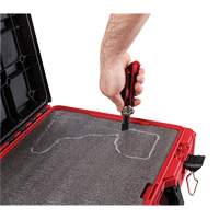 Coffre &agrave; outils avec partitions ajustables Packout, 20-7/10" x 15-1/5" x 6-1/5", Noir/Rouge Maritime Industrial Rubber