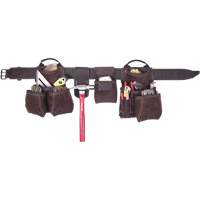 Deluxe Contractor's Tool Belt, Leather, Tan Maritime Industrial Rubber