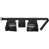 Deluxe Tool Belt Combo, Polyester, Black Maritime Industrial Rubber