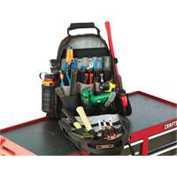 Arsenal&reg; 5843 Tool Backpack, 13-1/2" L x 8-1/2" W, Black, Polyester Maritime Industrial Rubber