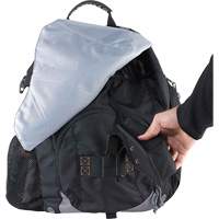Arsenal&reg; 5143 Tool Backpack, 15" L x 8" W, Black, Polyester Maritime Industrial Rubber
