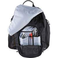 Arsenal&reg; 5143 Tool Backpack, 15" L x 8" W, Black, Polyester Maritime Industrial Rubber