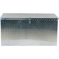 Aluminum Treadplate Portable Tool Box, 25-1/16" D x 49-1/4" W x 24" H, Silver Maritime Industrial Rubber