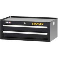 300 Series Middle Tool Chest, 26" W, 2 Drawers, Black Maritime Industrial Rubber
