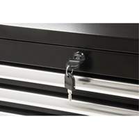 Industrial Tool Chest, 26" W, 4 Drawers, Black Maritime Industrial Rubber