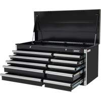 Coffre &agrave; outils industriel, 41" la, 10 tiroirs, Noir Maritime Industrial Rubber