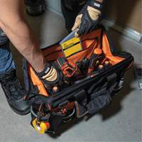 Sac &agrave; outils avec grande ouverture Tradesman Pro, Nylon balistique, 42 pochettes, Noir Maritime Industrial Rubber