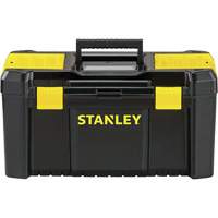 Essential&reg; Tool Box with Tray, 19" W x 9-7/8" D x 9-3/4" H, Black/Yellow Maritime Industrial Rubber