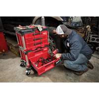 Boîte &agrave; outils avec 3 tiroirs Packout, 16-1/3" x 14-1/3" x 22-1/5", Noir/Rouge Maritime Industrial Rubber