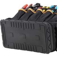 Molded Base Tool Backpack, 18" L x 13" W, Black/Blue, Ballistic/Polyester Maritime Industrial Rubber