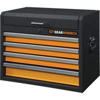 Coffre &agrave; outils de s&eacute;rie GSX, 26" la, 4 tiroirs, Noir/Orange Maritime Industrial Rubber