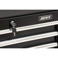 Industrial Tool Cart, 3 Drawers, 29-4/5" W x 21-1/5" D x 38-4/5" H, Black Maritime Industrial Rubber