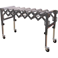 Extendable & Flexible Conveyor Roller Tables, 20" W x 52" L, 300 lbs. per lin. Ft. Capacity Maritime Industrial Rubber