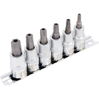 Jeu de douilles &agrave; embout inviolables SS386TB, Torx inviolable, Prise 3/8", 6 mr Maritime Industrial Rubber
