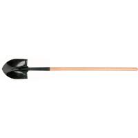 Round Point Shovel, Tempered Steel Blade, Hardwood, Straight Handle Maritime Industrial Rubber