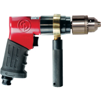 Perceuse r&eacute;versible, 15 pi³/min, 1/4" NPTF, 3/8" mandrin Maritime Industrial Rubber