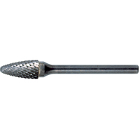 CLEVELAND Solid Carbide Burrs - Tree Shape with Ball Nose, SF-1, 1/4" Dia., 5/8" Depth of Cut Maritime Industrial Rubber