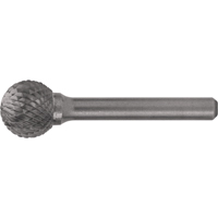 CLEVELAND Solid Carbide Burrs - Ball Shape, 1/8" Dia., 1/4" Shank Maritime Industrial Rubber
