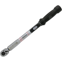 Heavy-Duty Slim Head Torque Wrench, Click, 3/8" Square Drive, 10 - 80 ft-lbs. Maritime Industrial Rubber