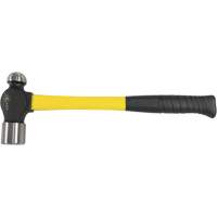 BP-16F Marteau &agrave; panne ronde &agrave; manche en fibre de verre, Poids de la t&ecirc;te 16 oz, Face Ordinaire, Prise Coussin&eacute;e Maritime Industrial Rubber
