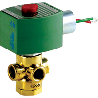 &eacute;lectrovannes universelles 3 voies &agrave; action directe, Tuyau de 1/4", 100 psi Maritime Industrial Rubber