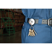 The Original Key Reel, Chrome, 24" Cable, Belt Clip Attachment Maritime Industrial Rubber
