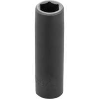 Socket, Impact, 9/16", 1/2" Drive, 6 Points, Deep Maritime Industrial Rubber