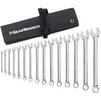 Jeu de cl&eacute;s longues &agrave; coupe &agrave; 12 pans avec pochette &agrave; outils roulable, Combinaison, 15 morceaux, Imp&eacute;rial Maritime Industrial Rubber