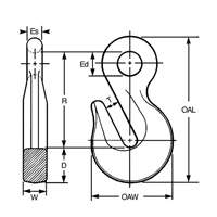 Cam-Alloy&reg; Eye Grab Hook Maritime Industrial Rubber