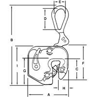 &eacute;lingue l&egrave;ve-t&ocirc;le GXL, 1000 lb (0,5 tonne), Ouverture de la m&acirc;choire de 1/16" - 5/8" Maritime Industrial Rubber