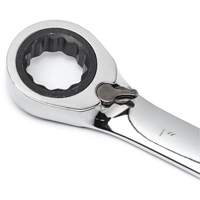 Jeu de cl&eacute;s &agrave; cliquets r&eacute;versibles SAE &agrave; 12 pans et 72 dents avec pochette &agrave; outils enroulable, Combinaison, 7 morceaux, Imp&eacute;rial Maritime Industrial Rubber
