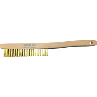 Brosses de nettoyage &agrave; manche recourb&eacute;, Laiton, 4 x 19 rangs de fils, Longueur 14" Maritime Industrial Rubber