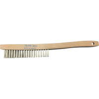 Brosses de nettoyage &agrave; manche recourb&eacute;, Acier inoxydable, 4 x 19 rangs de fils, Longueur 14" Maritime Industrial Rubber