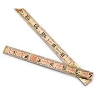 R&egrave;gle de maçon surdimensionn&eacute; Red End, 6' lo, Bois, Graduations de 1/16" Maritime Industrial Rubber