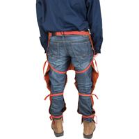 Tablier fendu aux jambes et jambi&egrave;res en cuir, 40" lo, Lava Brown Maritime Industrial Rubber